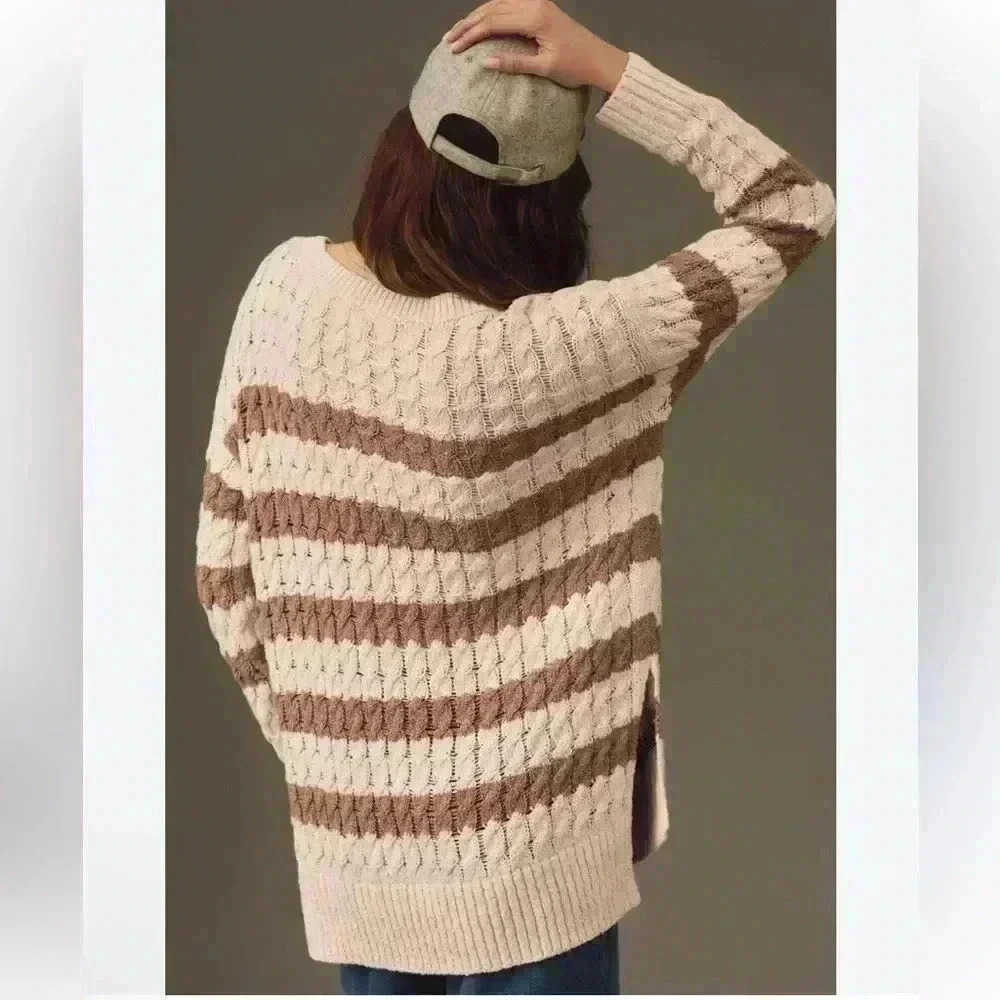 Anthropologie Pilcro Longline Stitch Sweater Size Small NWOT - Picture 3 of 7